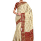 Classic Kanjivaram Silk Cream Zari Saree