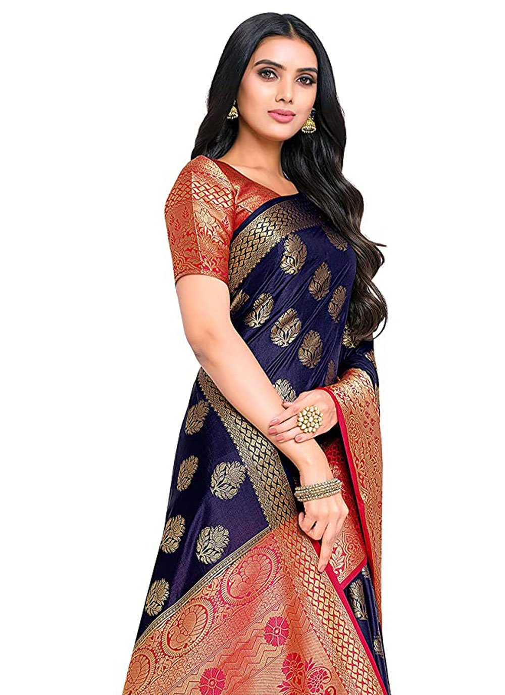 Classic Kanjivaram Silk Blue Zari Saree