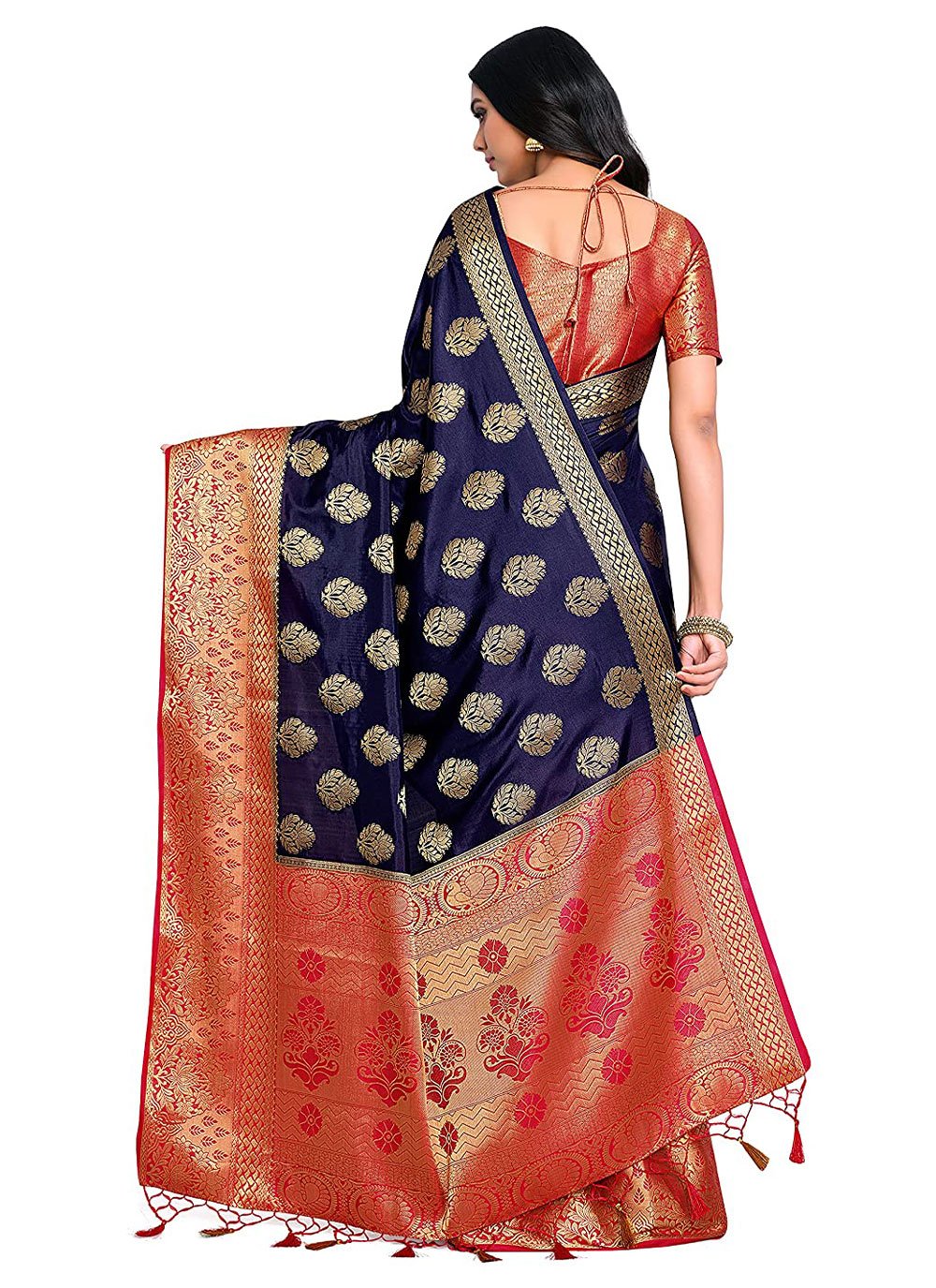 Classic Kanjivaram Silk Blue Zari Saree