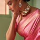 Contemporary Kanjivaram Silk Pink Weaving Saree