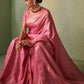 Contemporary Kanjivaram Silk Pink Weaving Saree