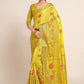 Contemporary Kanjivaram Silk Yellow Zari Saree