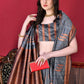 Contemporary Katan Silk Grey Patch Border Saree
