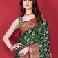 Trendy Saree Katan Silk Green Patch Border Saree