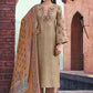 Salwar Suit Cotton Khaki Print Salwar Kameez