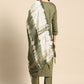 Salwar Suit Poly Cotton Khaki Embroidered Salwar Kameez