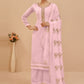 Floor Lenght Salwar Suit Georgette Lavender Embroidered Salwar Kameez