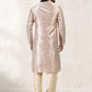 Kurta Pyjama Banarasi Jacquard Beige Fancy Work Mens