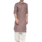 Kurta Pyjama Cotton Mauve Plain Mens