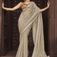 Classic Chiffon Brown Embroidered Saree