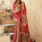 Contemporary Georgette Multi Colour Lace Saree