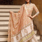 Pant Style Suit Cotton Peach Lace Salwar Kameez