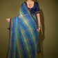 Classic Georgette Blue Foil Print Saree