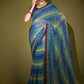 Classic Georgette Blue Foil Print Saree