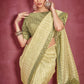 Classic Jacquard Organza Green Lace Saree