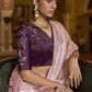 Classic Organza Pink Lace Saree