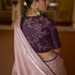 Classic Organza Pink Lace Saree