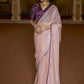 Classic Organza Pink Lace Saree