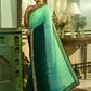 Trendy Saree Chinon Crush Rama Sea Green Embroidered Saree