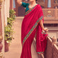 Trendy Saree Vichitra Silk Rani Embroidered Saree