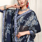 Trendy Saree Satin Blue Lace Saree