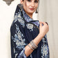 Trendy Saree Satin Blue Lace Saree