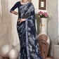 Trendy Saree Satin Blue Lace Saree