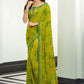 Traditional Saree Georgette Green Lace Saree