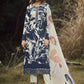 Salwar Suit Muslin Viscose Blue Cream Digital Print Salwar Kameez