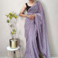 Trendy Saree Net Lavender Sequins Saree