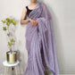 Trendy Saree Net Lavender Sequins Saree