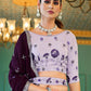 A Line Lehenga Georgette Lavender Embroidered Lehenga Choli