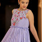 Gown Georgette Lavender Embroidered Gown