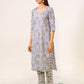 Pant Style Suit Cotton Lavender Print Salwar Kameez