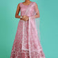 Lehenga Choli Net Lavender Embroidered Lehenga Choli