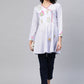 Designer Kurti Faux Crepe Lavender Print Kurtis