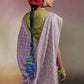 Classic Faux Georgette Lavender Embroidered Saree