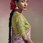 Classic Faux Georgette Lavender Embroidered Saree
