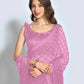 Contemporary Georgette Lavender Sequins Saree