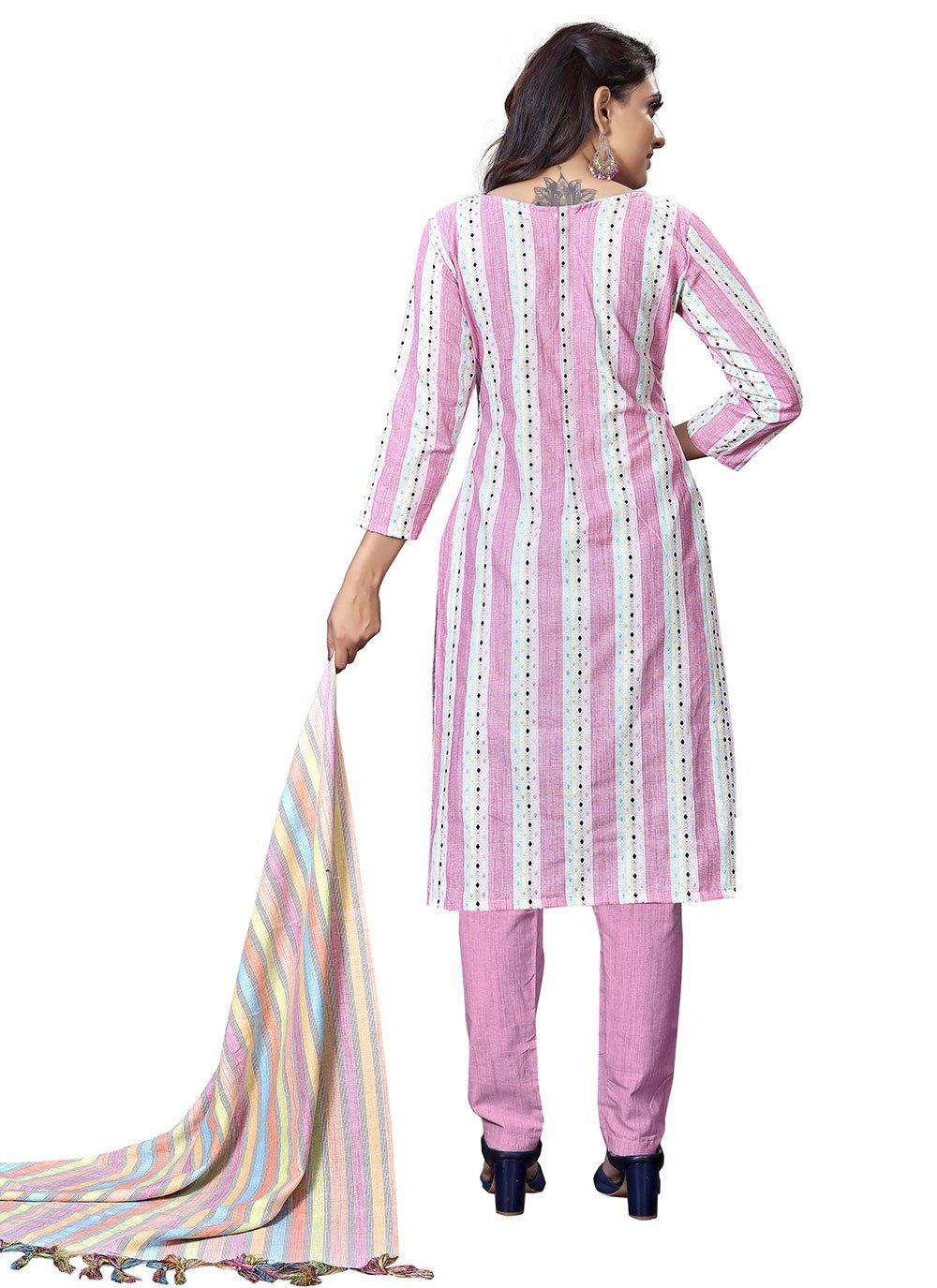 Salwar Suit Handloom Cotton Lavender Woven Salwar Kameez