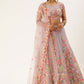 Lehenga Choli Net Lavender Embroidered Lehenga Choli