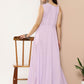 Gown Chiffon Faux Crepe Lavender Print Gown