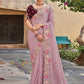 Classic Organza Tissue Lavender Embroidered Saree