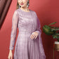 Floor Lenght Salwar Suit Net Lavender Embroidered Salwar Kameez