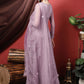 Floor Lenght Salwar Suit Net Lavender Embroidered Salwar Kameez