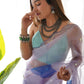 Classic Organza Lavender Cut Work Saree
