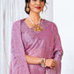 Contemporary Organza Lavender Embroidered Saree