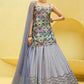 Lehenga Choli Chinon Silk Lavender Embroidered Lehenga Choli