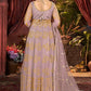 Anarkali Suit Net Lavender Embroidered Salwar Kameez