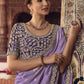 Trendy Saree Viscose Lavender Embroidered Saree